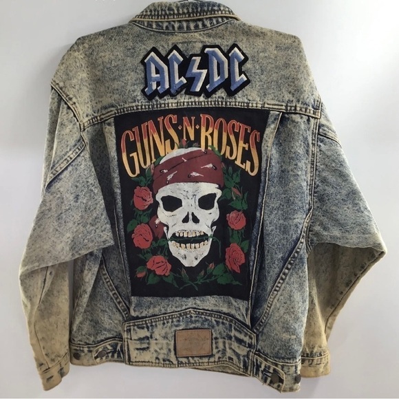 browns Other - Brown's Blue Jeans Men's Acid Washed Patch Work Denim Jean Jacket - Size S